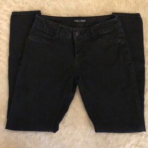 Black straight legged jeans size 5